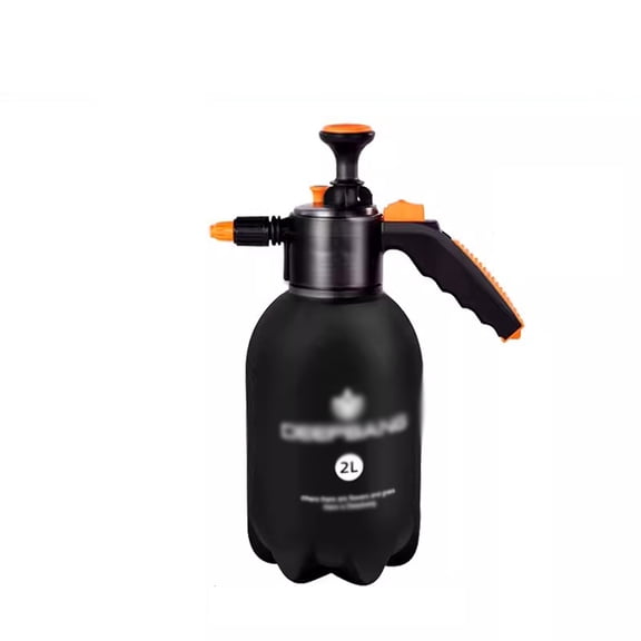 2L Garden Pump Sprayer, Hand-held Pressure Sprayer Bottle for Lawn with Safety Value&Adjustable Nozzle, for Watering, Spraying Weeds, Home Cleaning and Car Washing - BLACK