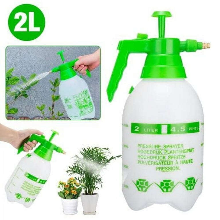 2L Garden Pressure Sprayer Portable Hand Pump Chemical Spray Water Bottle