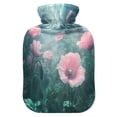 thumbnail image 1 of 2L Hot Water Bottle with Soft Velvet Cover PVC Hot Water Bag for Pain Relief Long-Lasting Warmth Surreal Garden, 1 of 8