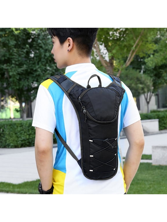2L Hydration Backpack, Lightweight Running Cycling Hiking Pack, Breathable Mesh Sports Bag, for Outdoor Marathon and Fitness Activities, 45x21x2cm