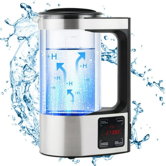 2L Intelligent Touch Screen Negative Ion Hydrogen-Rich Water Machine, Glass Bottle Constant Temperature Heating Large-Capacity Hydrogen-Rich Kettle