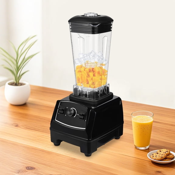 2L Large Capacity Professional Commercial Blender, 2200W Juice Smoothie Machine with Stainless Steel Blade for Smoothies, Ice Crush, Frozen Drinks, Self-Cleaning (Black)
