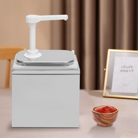 2L Large Capacity Sauce Pump Dispenser Single Head for Buffet Restaurant Coffee Tea Shop Kitchen Use