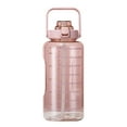 thumbnail image 1 of 2L Large Capacity Transparent Water Bottle with Bounce Cover Time Scale Reminder Leakproof Cup for Outdoor Training A, 1 of 5