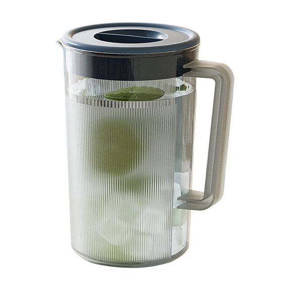 2L Leakproof plastic pitcher with lid Handle - Drink Container for Juice,Iced Tea,Coffee,Unbreakable Ligheweight Easy-Pour Spout for Kitchen Home Party Bar Wedding