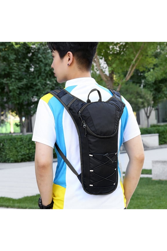 2L Lightweight Running Backpack Outdoor Sports Trail Racing Marathon Hiking Fitness Bag Hydration Vest Pack(Black)