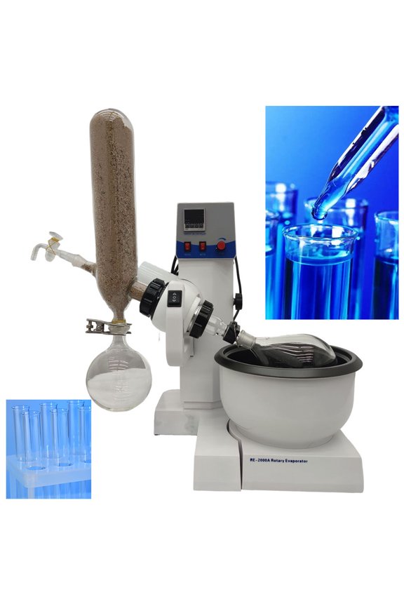 2L Rotary Evaporator Machine Electrical Automatic Lift Lab Equipment 110V
