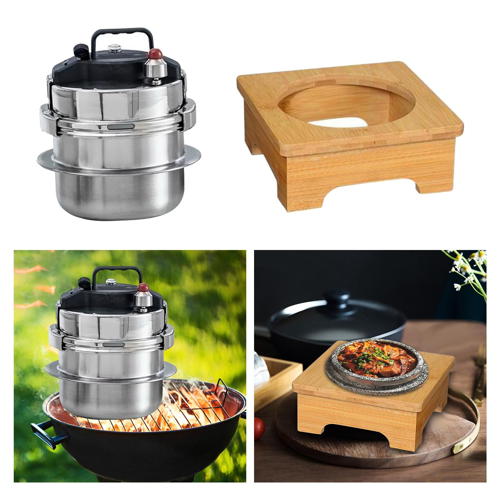 2L Small Pressure Cookers with Wooden