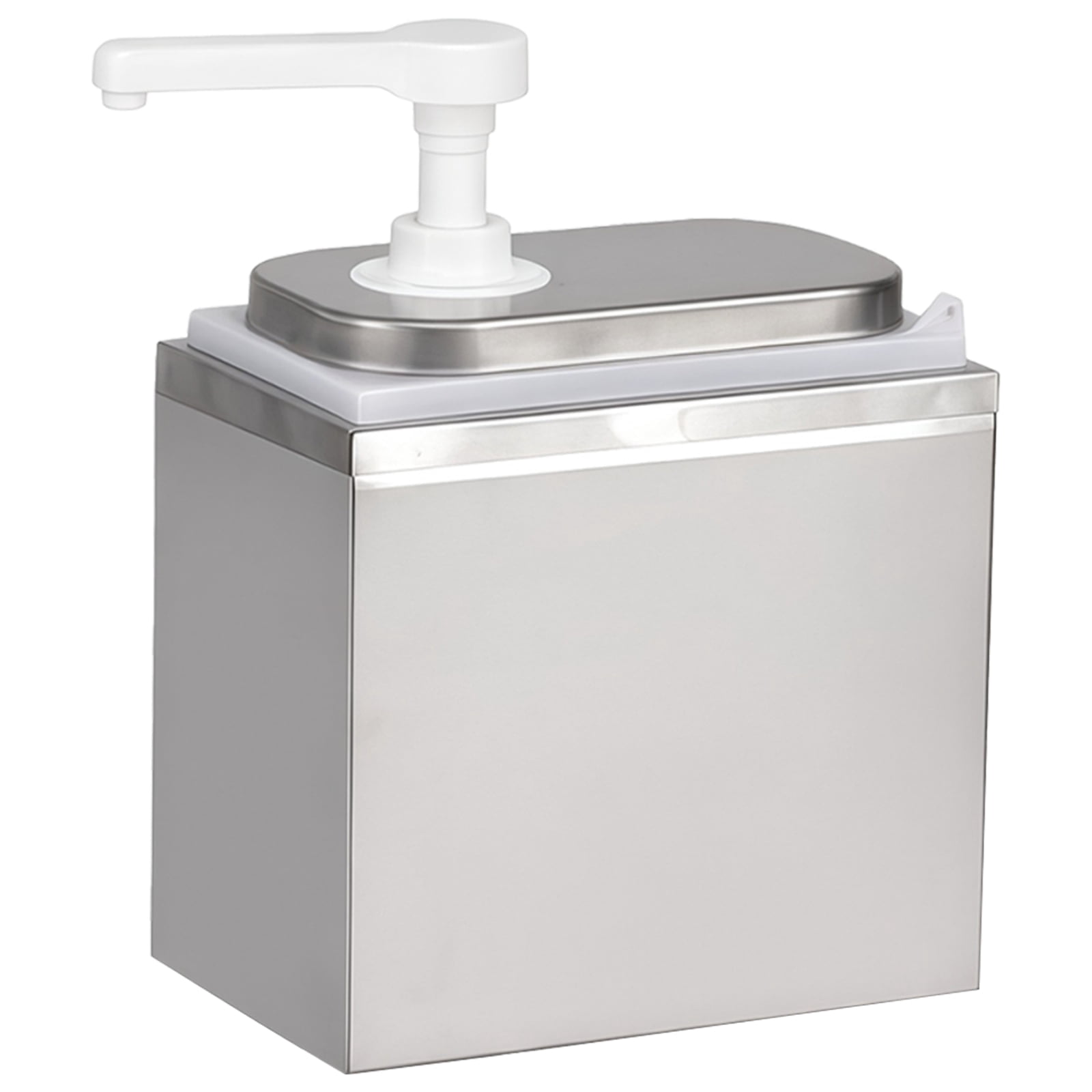 2L Sauce Pump Dispenser,Stainless Steel Adjustable Condiment Pump,Metal and PP Construction,Ideal for Syrup,Honey,and Sauces