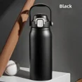 thumbnail image 1 of 2L Tumbler Thermo Bottle Large Capacity with Straw Stainless Steel Thermal Water Bottle Cold and Hot Thermo Cup Vacuum Flask Gym (black,1500ML), 1 of 7