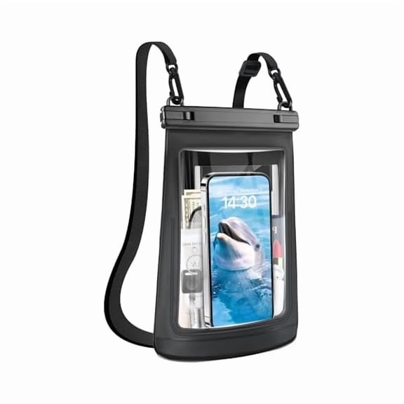 2L Waterproof Phone Pouch for iPhone 16 15 14 11 Pro Max & Galaxy S24 S21 - Floating Large Capacity Dry Bag Stores Sunscreen, Sunglasses - Oversized Waterproof Bag for Beach, Swimming, Kayaking