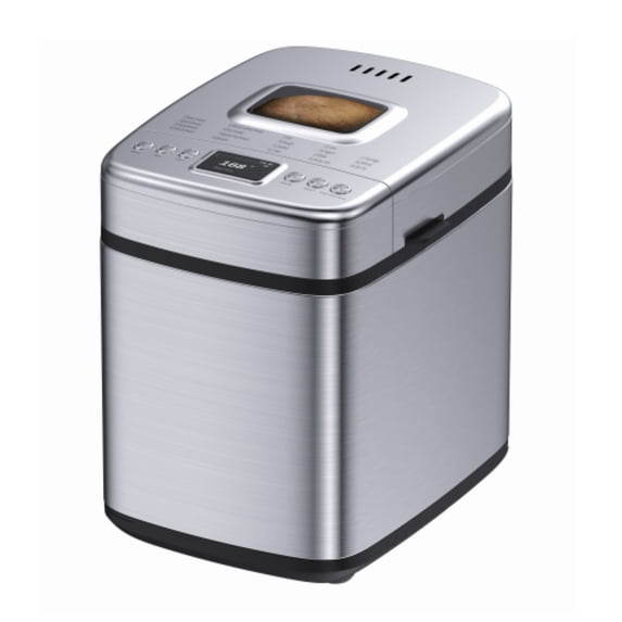 2LB Bread Maker Machine, 19-in-1 Stainless Steel Bread Machine with Nonstick Pan, 3 Loaf Sizes, 3 Crust Colors, 15H Delay Timer, 1H Keep Warm, LED Display