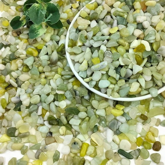 2LB Succulent Jade Pebbles for Indoor Plants 3/8 Inch Natural Decorative Polished Stones River Rocks for Landscaping Vase Flowerpot Decoration Indoor Decoration and Garden Decoration