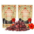 thumbnail image 1 of 2LB Whole Dried Hibiscus Flowers (Flor de Jamaica) for Hibiscus Tea & Mexican Agua Fresca | Natural, Non-GMO, No Preservatives | Includes Resealable 1lb Stand-Up Pouches | Sabor Orgánico, 1 of 9