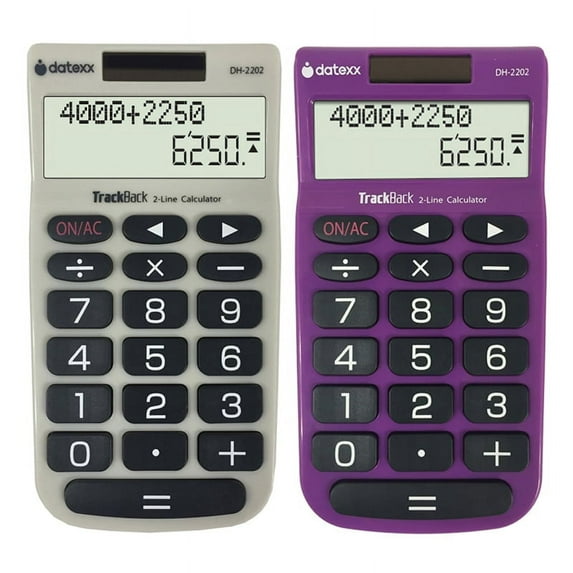 2LINE TRACKBACK HANDHELD CALCULATOR