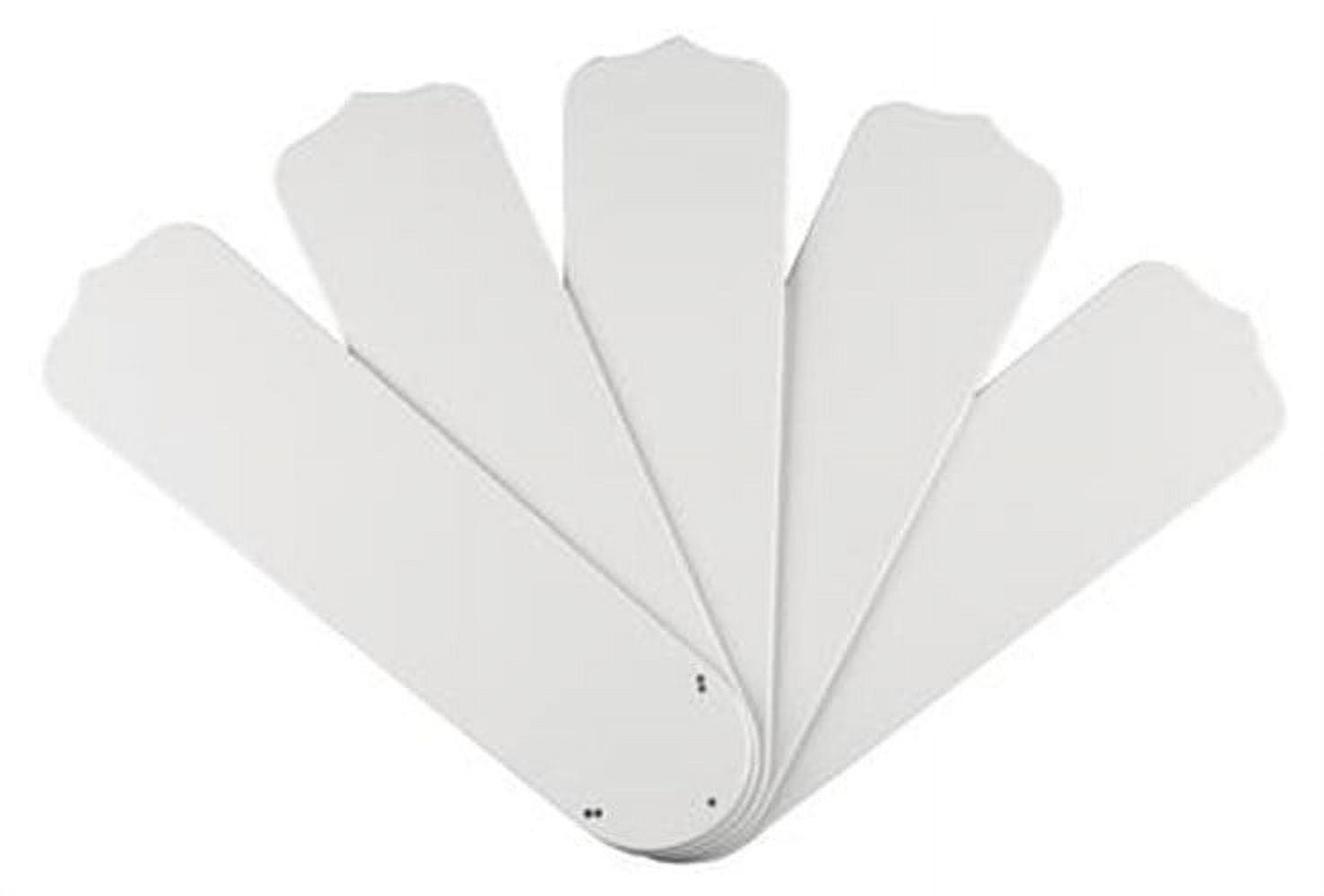 White Weatherproof Outdoor Ceiling Fan Blades, 52-Inch, Five-Pack