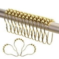 thumbnail image 1 of 2Lbdepot Shower Curtain Rings Hooks - Gold Finish - Premium 188 Stainless Steel | 13, 1 of 6