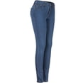 thumbnail image 1 of 2Luver, Women's, Five Pocket Slimming Stretchy Skinny Jeans, Bright Indigo, 1, 1 of 3