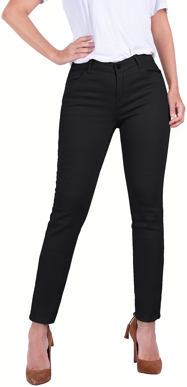 2Luver, Women's, School Uniform Pants with 5 Pocket MidRise Classic