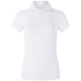 thumbnail image 1 of 2Luver, Women's, Short Sleeve 3 Button Collared Polo Shirt, White, 3XL, 1 of 2