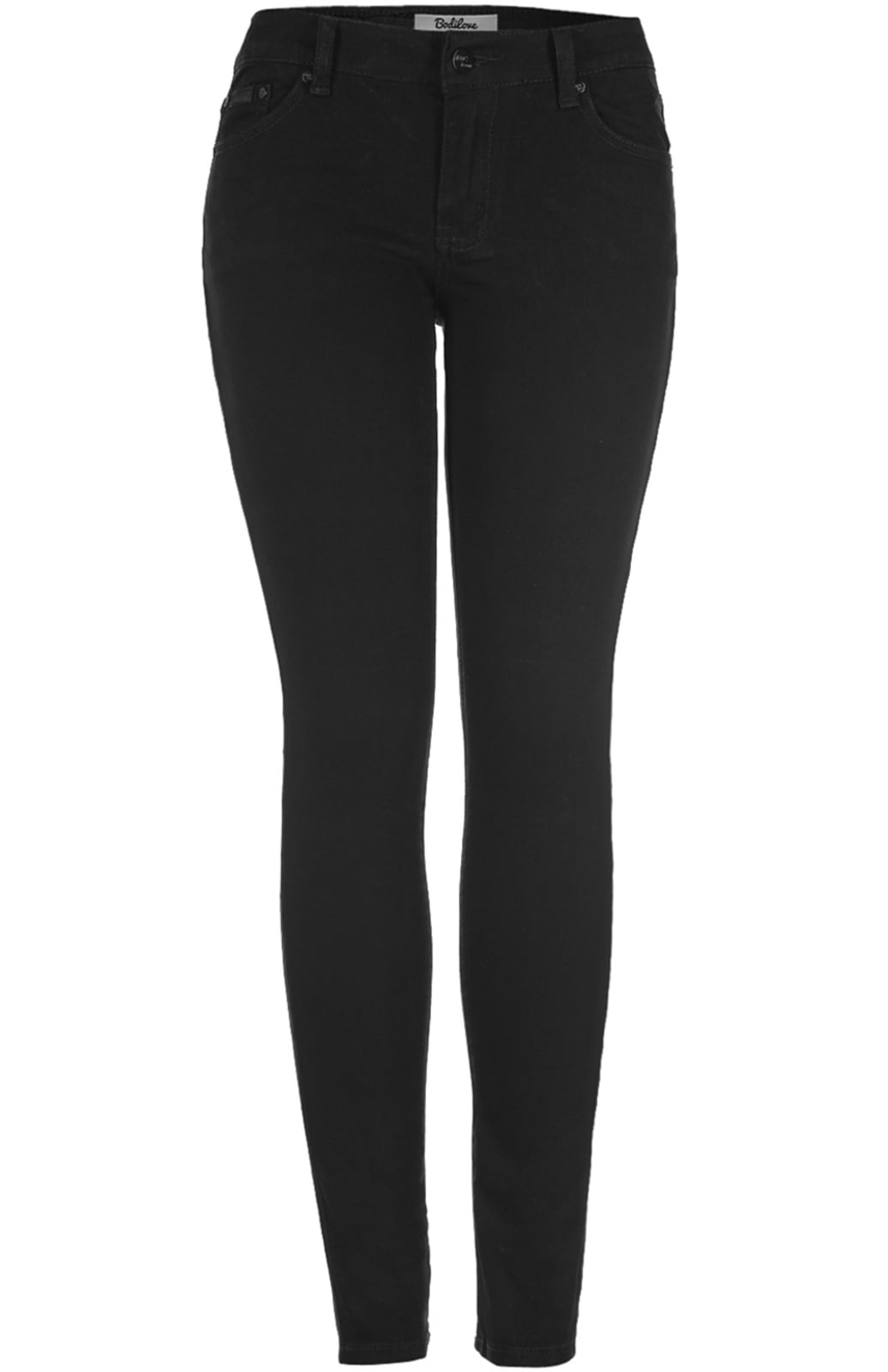 Women's Stretchy Skinny Jeans - Medium Blue 5 Pocket Ankle Jeans For Casual Wear