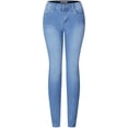 thumbnail image 1 of 2Luver, Women's, Stretchy 5 Pocket Skinny Light Denim Jeans, Light Denim, 5, 1 of 2