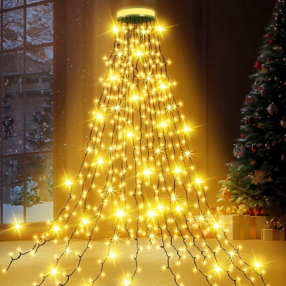 6.6FT Tree Light String With Remote Control,Outdoor Waterproof LED Decorative Lighting,Warm Light Atmosphere Decorative Light String Waterfall Light,for Patio Garden Pathway Walkway Yard Lawn