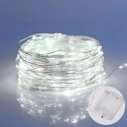 2M 20 LED Christmas String Lights Battery Operated Fairy Copper Wire Decorative Lights for Home Party Holiday Wedding Xmas Tree, Cool White