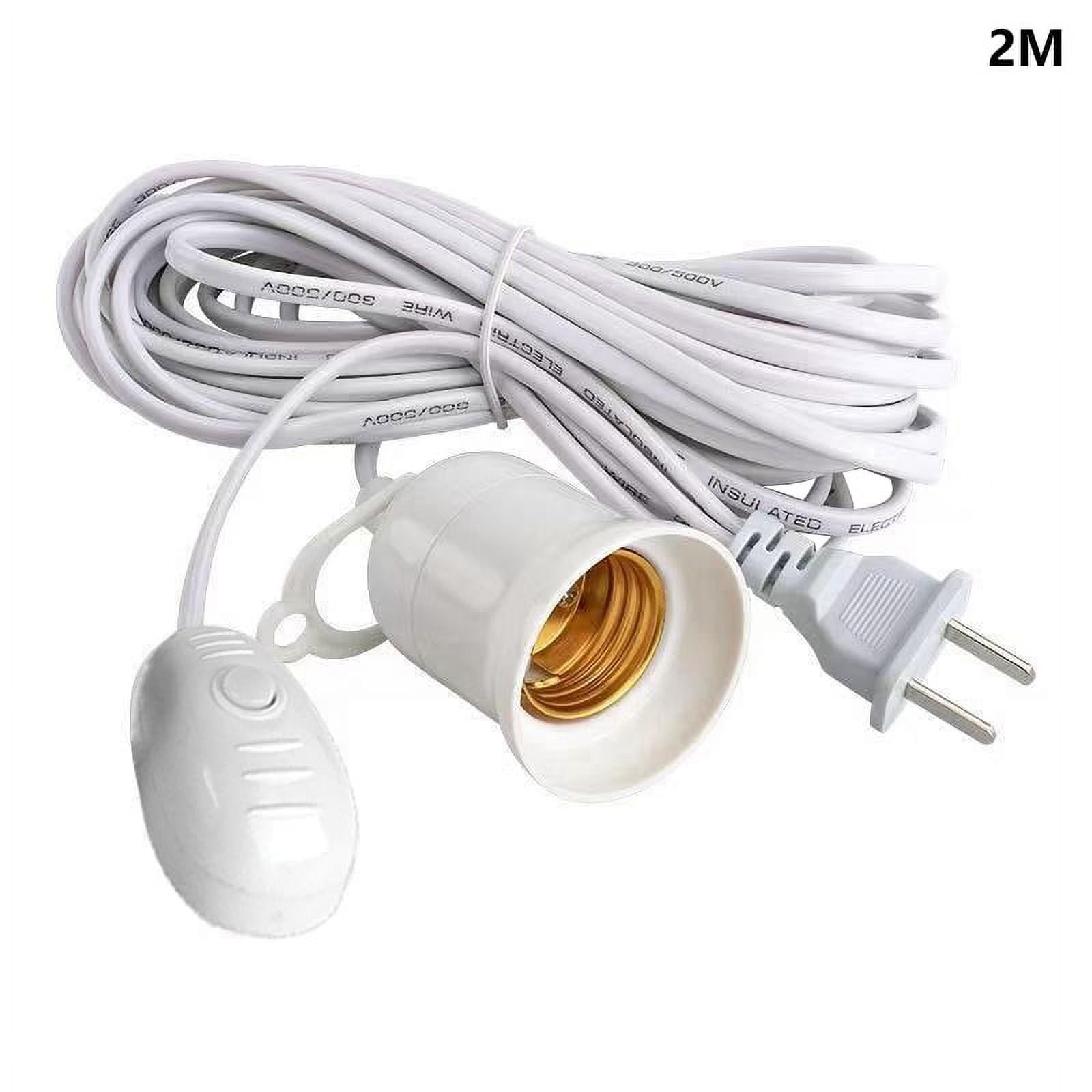 2M/4M/7M/9.5M Lamp Base Holder Power Cord Cable E27 US Hanging Pendant