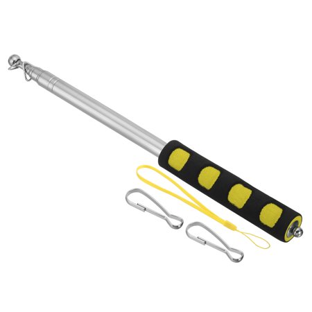 2M/6.5ft Telescopic Handheld Flagpoles,1Set Pointer Stick w Sponge Handle Yellow