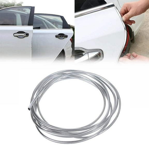 2M*6mm Car Chrome Trim Moulding Car Door Edge Scratch Guard Protector Strip