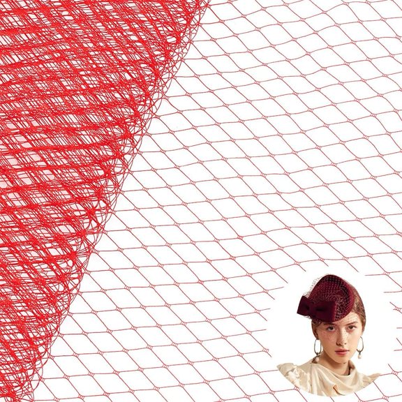 2M Deco Mesh Ribbons Tulle Fabric Tulle Roll Spool Fabric for Skirt Making Red 9-5/8 inch(245mm) about 2.19 Yards(2m)/Strand