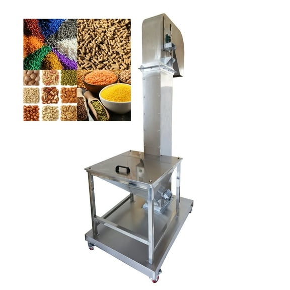 2M Feeder Conveyor Machine Closed Vertical Slanting Stainless Steel Adjustable Speed 220V