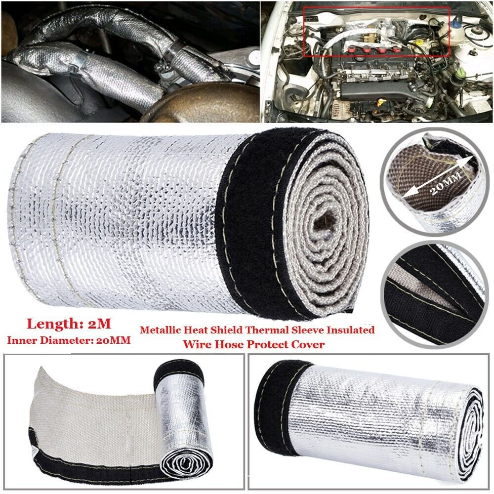 2M Fuel Line Heat Shield Thermal Sleeve Insulation Wire Hose Cover  Protector - Walmart.com