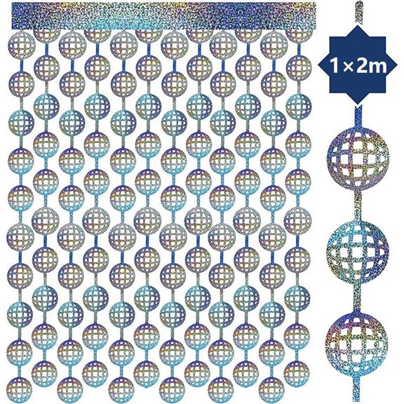 2M Glittering Tulle Curtain Backdrop Ball Pattern Party Decor Photo Booth
