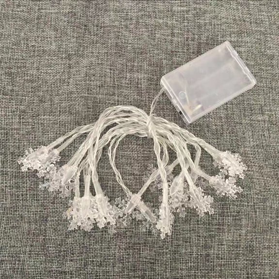 2M LED Snowflake Fairy String Light Battery Powered Garlands Lights For Birthday Wedding Party Christmas New Year's Decoration