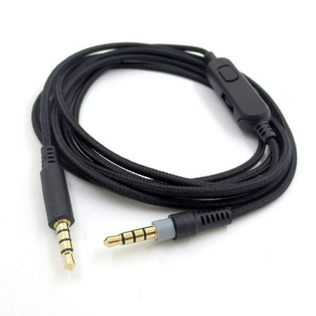 2M Length Headphone Black Metal Cable Audio Cord Line Gaming Headsets for HyperX Cloud Mix Cloud Alpha Accessory Part