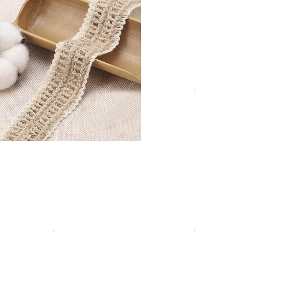 2M Linen Braided Ribbon Decoration Ribbons Tan 1-1/2 inch(38mm)