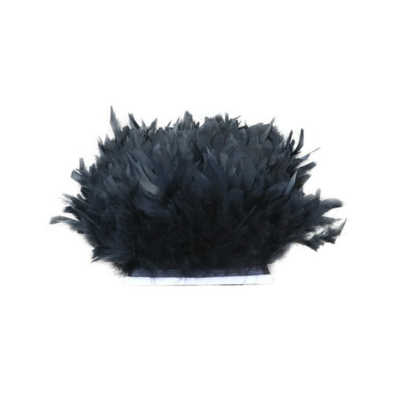 2M Natural Turkey Feather Trims Fluffy 4-6in Fringe for Costume, Crafts, Party, Wedding