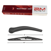 2M PLASTIC Rear Wiper Arm & Blade All Season Automotive Wiper Blade - 14.5"