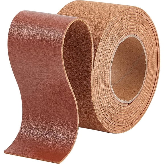 2M PVC Imitation Leather Ribbons for Clothes Bag Making Sienna 37.5mm about Yards(2m)/Roll