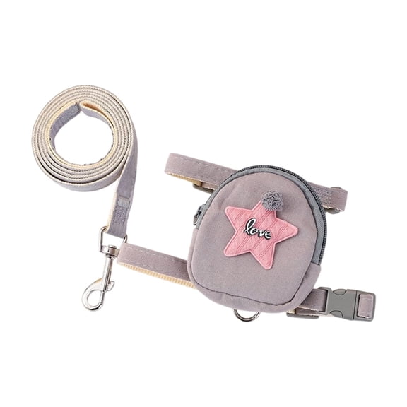 2M Pet Portable Chest Dog Harness Leash With Star Design For Small And Medium-Sized Dogs, Lightweight Dog Leash For Pet Walking Out, Outdoor Activity And Travel
