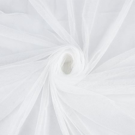 2M Polyester Mesh Fabric for Clothing Accessories White 63~66-7/8 inch(1600~1700mm)