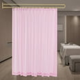 thumbnail image 1 of 2M Privacy Partition Curtain Metal Support Wall Mounted U-Shape Room Divider for Offices, Conference Rooms, Beauty Salons, 1 of 20