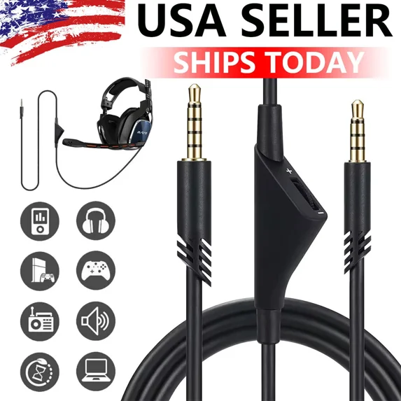 2M Replacement Audio Cable Cord Volume Control For Astro Gaming Headset A10 A40