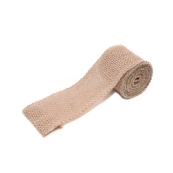 2M/Roll 3-30CM Natural Jute Burlap Ribbon Rustic Hessian DIY Crafts Hemp Material for Wedding Decoration Gift Wrapping Belt