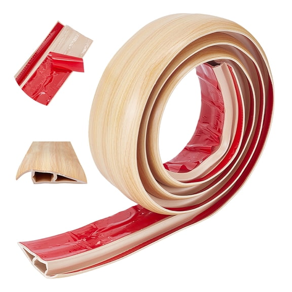 2M Self-adhesion PVC Edge Guard Strips for Cabinet Wardrobe Table Worktop Wood Board Light Yellow 67.5x15mm DIY