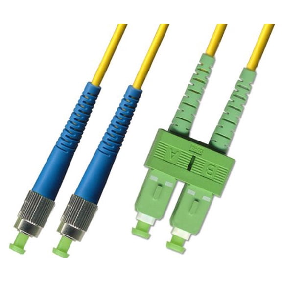 2M Singlemode Duplex Fiber Optic Cable (9/125) - FC/UPC to SC/APC