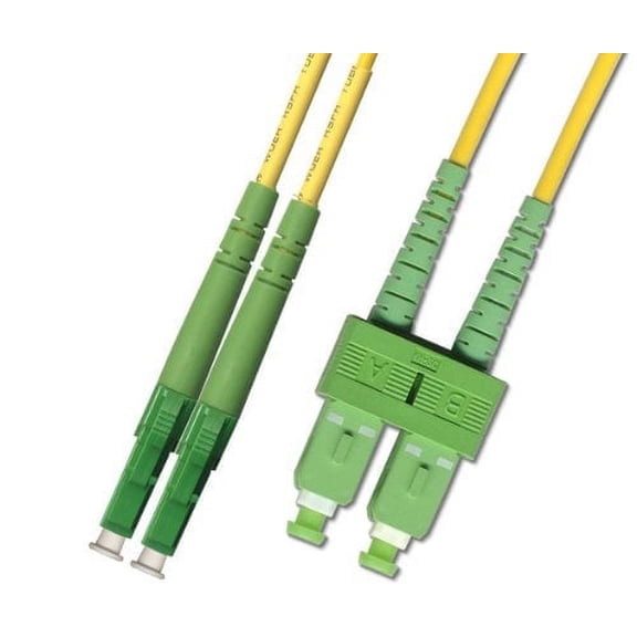 2M Singlemode Duplex Fiber Optic Cable (9/125) - LC/APC to SC/APC