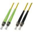 thumbnail image 1 of 2M Singlemode Duplex Fiber Optic Cable (9/125) - ST/APC to ST/UPC, 1 of 1